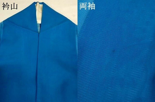 平和屋着物＊夏物 訪問着 絽 草花文 暈し染め 銀彩 正絹 逸品 AABG7455jd