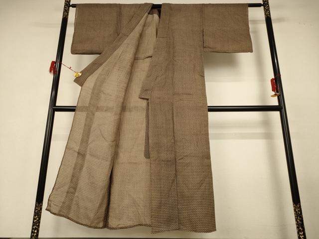 平和屋着物＊夏物 絹芭蕉 幾何学文様 正絹 逸品 AABG7463jd