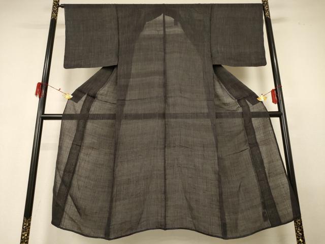 平和屋着物＊夏物 男性 石川県指定無形文化財 能登上布 本麻手織上布 縞 麻 逸品 AABG7467jd