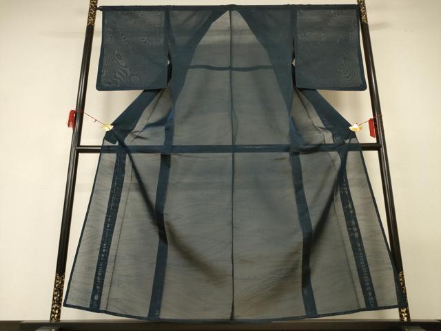 平和屋着物＊夏物 小紋 紗 流水文 正絹 逸品 AABG7471jd