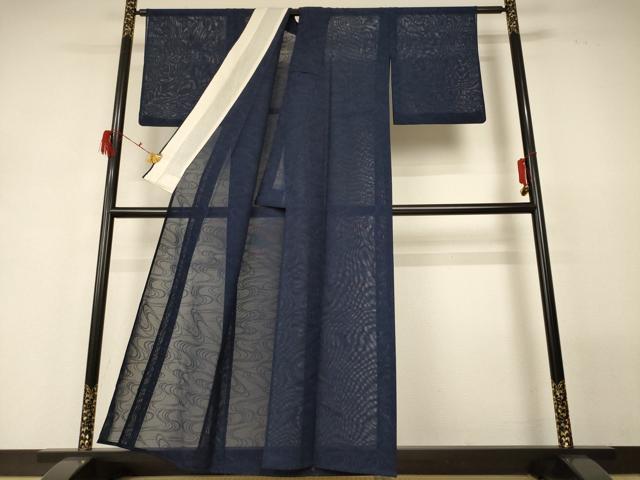 平和屋着物＊夏物 色無地 流水紋紗 褐返色 正絹 逸品 AABG7483jd