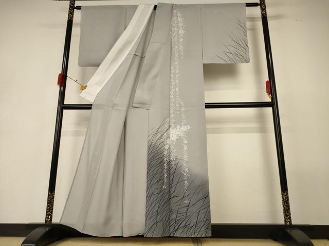 平和屋着物＊夏物 訪問着 絽 枝垂れ花文 暈し染め 正絹 逸品 AABG7488jd