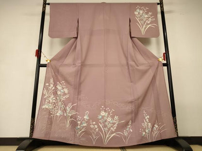 平和屋着物＊夏物 訪問着 絽 草花文 正絹 逸品 AABG7493jd