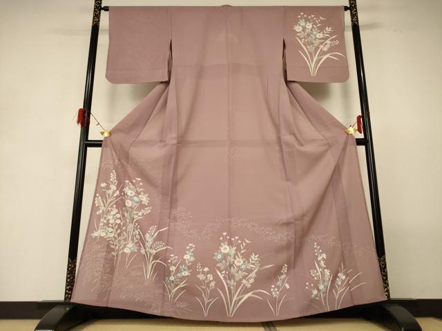 平和屋着物＊夏物 訪問着 絽 草花文 正絹 逸品 AABG7493jd