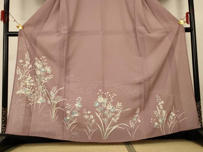 平和屋着物＊夏物 訪問着 絽 草花文 正絹 逸品 AABG7493jd