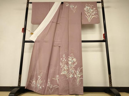 平和屋着物＊夏物 訪問着 絽 草花文 正絹 逸品 AABG7493jd
