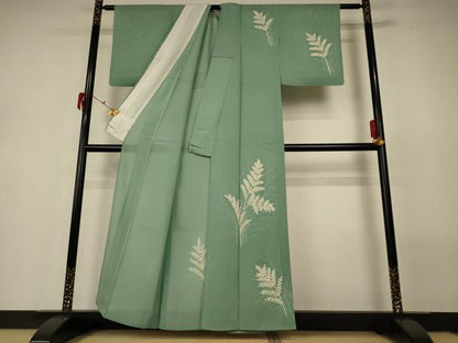 平和屋着物＊夏物 訪問着 絽 草木文 銀彩 正絹 逸品 AABG7497jd