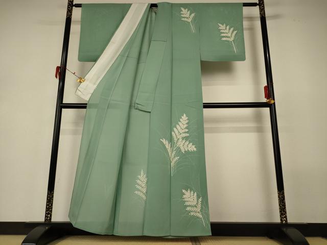 平和屋着物＊夏物 訪問着 絽 草木文 銀彩 正絹 逸品 AABG7497jd