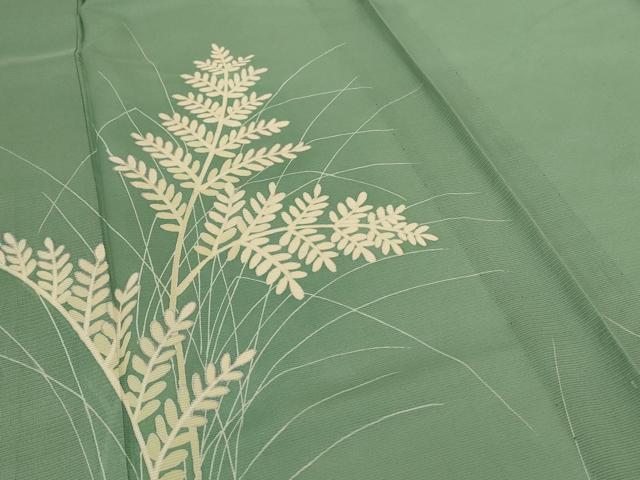 平和屋着物＊夏物 訪問着 絽 草木文 銀彩 正絹 逸品 AABG7497jd