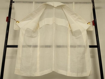 平和屋着物＊夏物 長襦袢 絽 鳥の子色 正絹 逸品 AABG7500jd