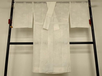 平和屋着物＊夏物 長襦袢 草花紋紗 正絹 逸品 AABG7501jd