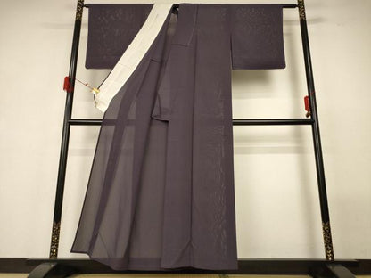 平和屋着物＊夏物 色無地 絽 黒橡色 正絹 逸品 AABG7504jd