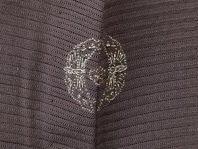 平和屋着物＊夏物 色無地 絽 黒橡色 正絹 逸品 AABG7504jd