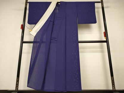 平和屋着物＊夏物 色無地 網目紋絽 濃鼠色 正絹 逸品 AABG7506jd