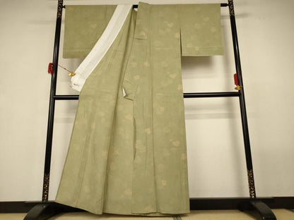 平和屋着物＊夏物 小紋 絽 蔦の葉文 やまと誂製 正絹 逸品 AABG7508jd
