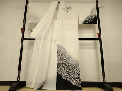 平和屋着物＊夏物 訪問着 絽 辻が花 暈し染め 正絹 逸品 AABG7511jd