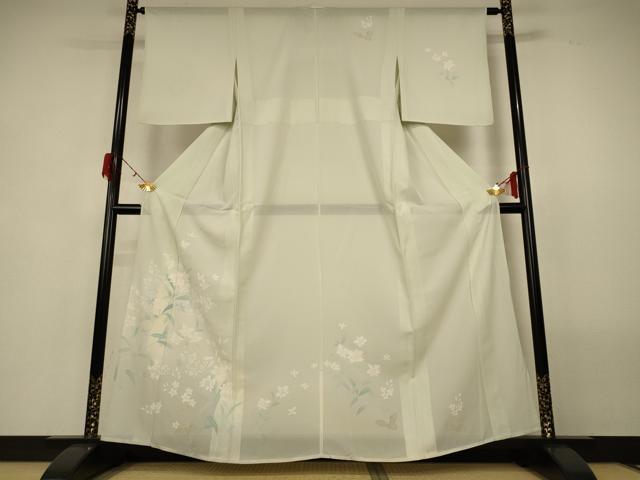 平和屋着物＊夏物 訪問着 絽 草花文 正絹 逸品 AABG7512jd