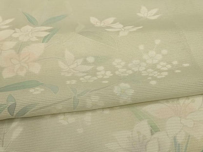 平和屋着物＊夏物 訪問着 絽 草花文 正絹 逸品 AABG7512jd