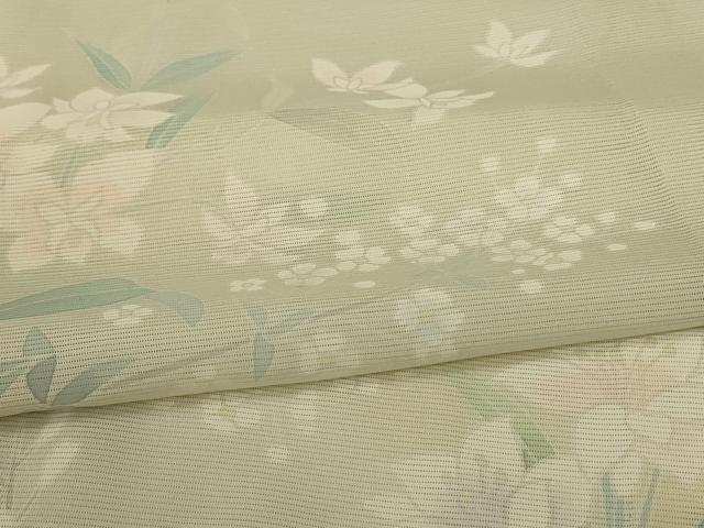 平和屋着物＊夏物 訪問着 絽 草花文 正絹 逸品 AABG7512jd