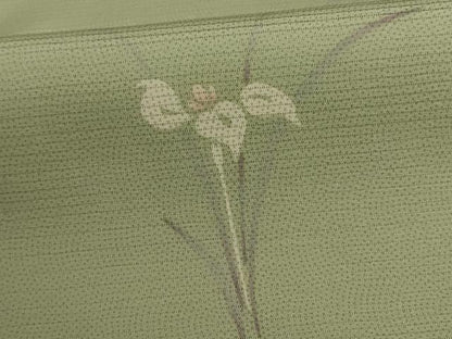 平和屋着物＊夏物 小紋 絽 草花文 正絹 逸品 AABG7513jd