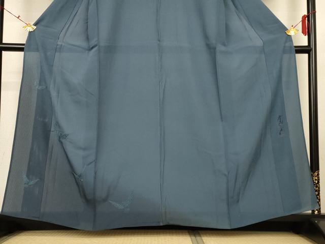 平和屋着物＊夏物 染色作家 斉藤三才 訪問着 縦絽 刺繍 飛鳥文 暈し染め 正絹 逸品 AABG7516jd