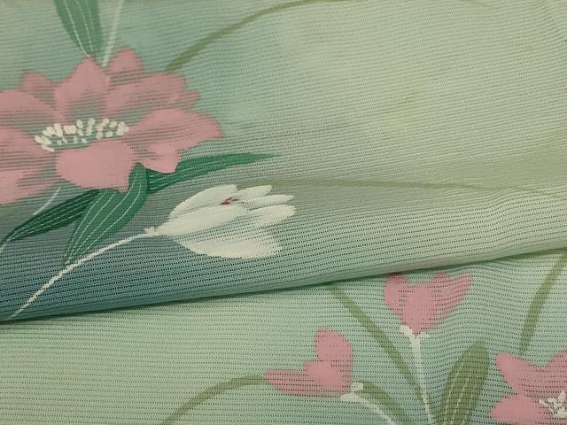 平和屋着物＊夏物 訪問着 絽 手描き 草花文 暈し染め 正絹 逸品 未使用 AABG7519jd