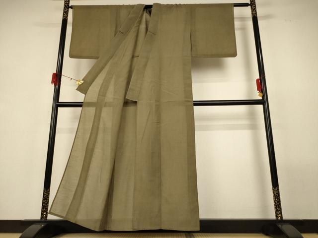 平和屋着物＊夏物 色無地 国防色 AABG7520jd