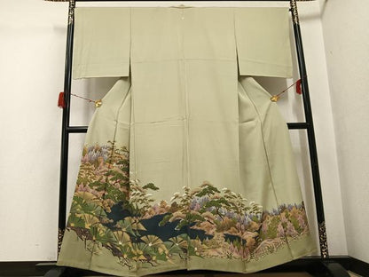 平和屋着物●豪華色留袖　風景松文　正絹　逸品　AABG7521ph