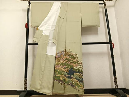 平和屋着物●豪華色留袖　風景松文　正絹　逸品　AABG7521ph