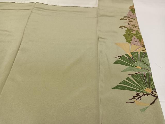 平和屋着物●豪華色留袖　風景松文　正絹　逸品　AABG7521ph