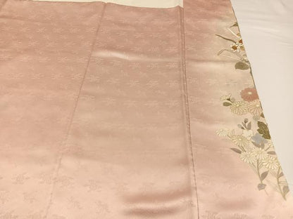 平和屋着物●訪問着　草花文　暈し染め　金彩　正絹　逸品　AABG7527ph