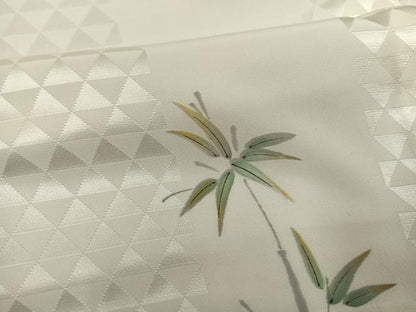 平和屋着物●長襦袢　無双仕立て　吉祥笹文　広衿仕立て　正絹　逸品　AABG7549ph