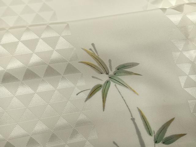平和屋着物●長襦袢　無双仕立て　吉祥笹文　広衿仕立て　正絹　逸品　AABG7549ph