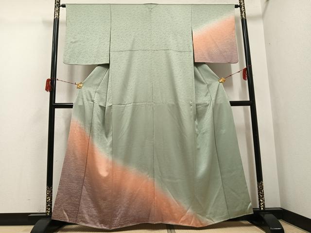 平和屋着物●金彩友禅　卓越技能者・名工・和田光正　訪問着　露芝文　暈し染め　金彩　正絹　逸品　AABG7553ph