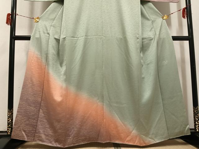 平和屋着物●金彩友禅　卓越技能者・名工・和田光正　訪問着　露芝文　暈し染め　金彩　正絹　逸品　AABG7553ph
