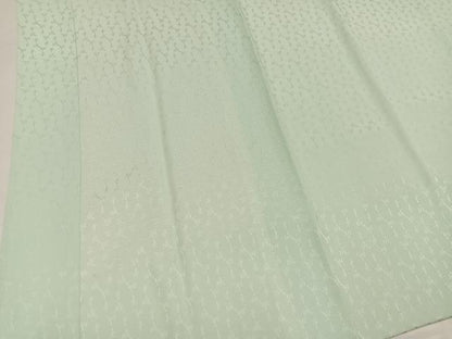 平和屋着物●長襦袢　袷　文字地紋　平成　色無地　白緑色　大丸扱い　正絹　逸品　AABG7557ph