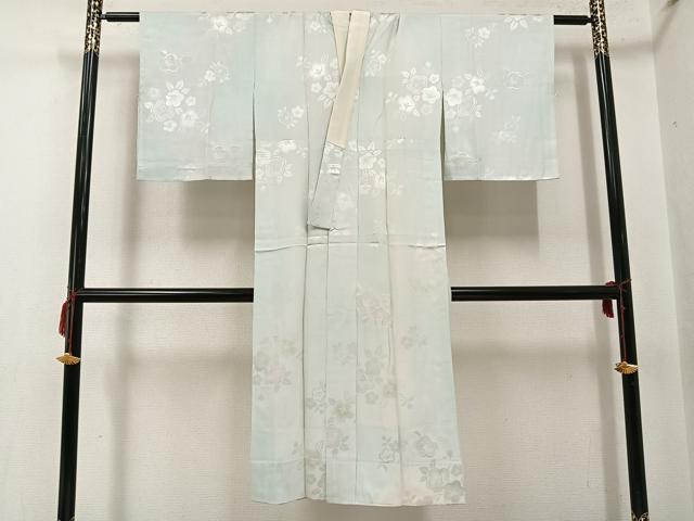平和屋着物●長襦袢　無双仕立て　梅地紋　正絹　逸品　未使用　AABG7561ph
