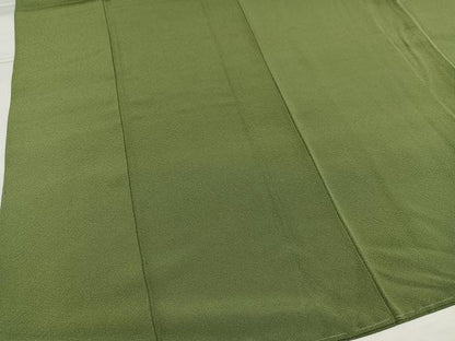 平和屋着物●上質な色無地　麹塵色　正絹　逸品　未使用　AABG7564ph