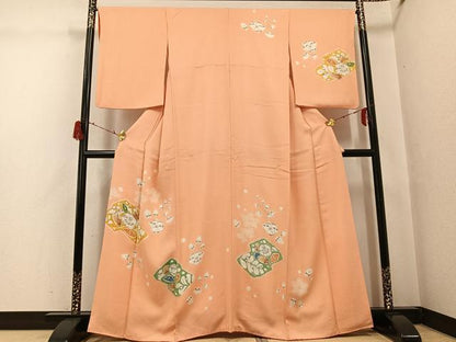 平和屋着物●訪問着　辻が花　絞り　正絹　逸品　AABG7568ph