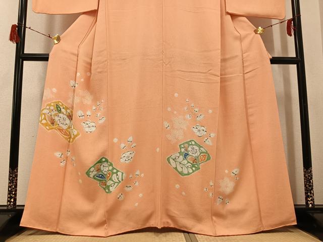 平和屋着物●訪問着　辻が花　絞り　正絹　逸品　AABG7568ph