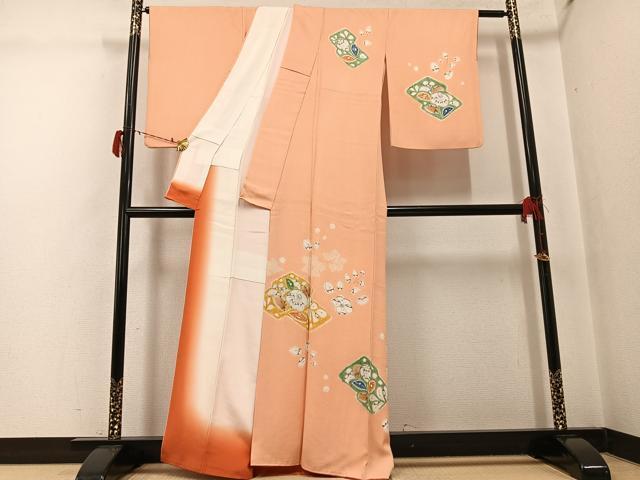 平和屋着物●訪問着　辻が花　絞り　正絹　逸品　AABG7568ph