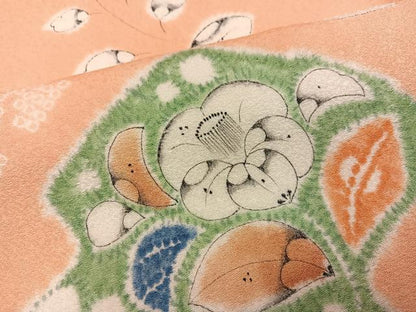 平和屋着物●訪問着　辻が花　絞り　正絹　逸品　AABG7568ph