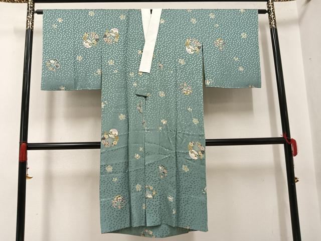 平和屋着物●長襦袢　無双仕立て　兎花文　正絹　逸品　未使用　AABG7572ph