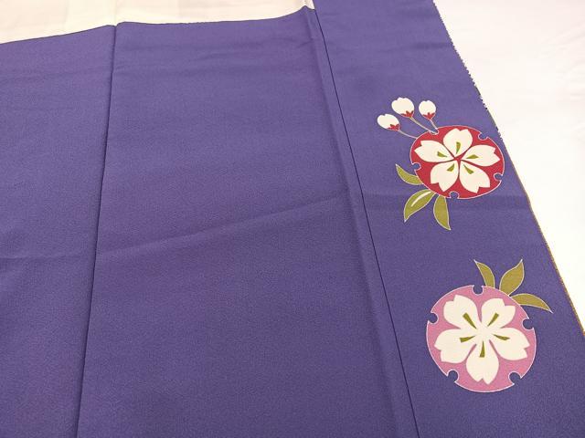 平和屋着物●豪華振袖　駒刺繍　雪輪桜文　暈し染め　金彩　正絹　逸品　AABG7573ph