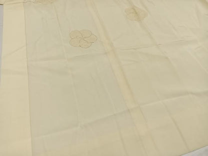 平和屋着物●長襦袢　無双仕立て　中国三大刺繍　汕頭刺繍　スワトウ刺繍　舞花文　正絹　逸品　AABG7578ph