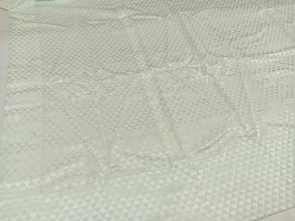 平和屋着物●長襦袢　無双仕立て　鱗地紋　白緑色　正絹　逸品　未使用　AABG7580ph