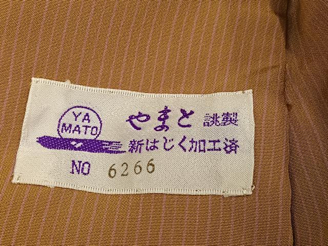 平和屋着物●長襦袢　無双仕立て　縞　やまと誂製　正絹　逸品　未使用　AABG7585ph