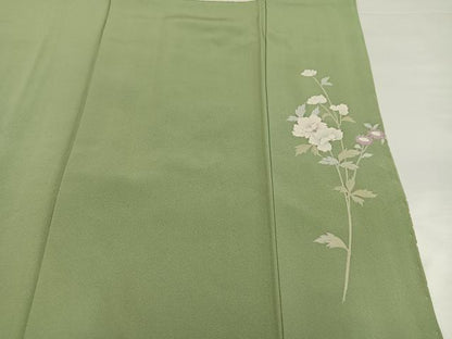 平和屋着物●訪問着　友禅　枝花文　暈し染め　正絹　逸品　未使用　AABG7587ph