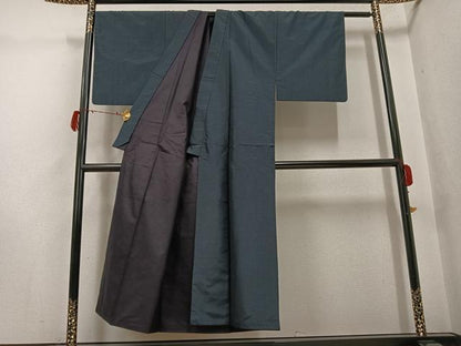 平和屋着物●男性　紬　アンサンブル　正絹　逸品　AABG7596ph