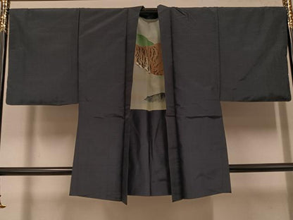 平和屋着物●男性　紬　アンサンブル　正絹　逸品　AABG7596ph